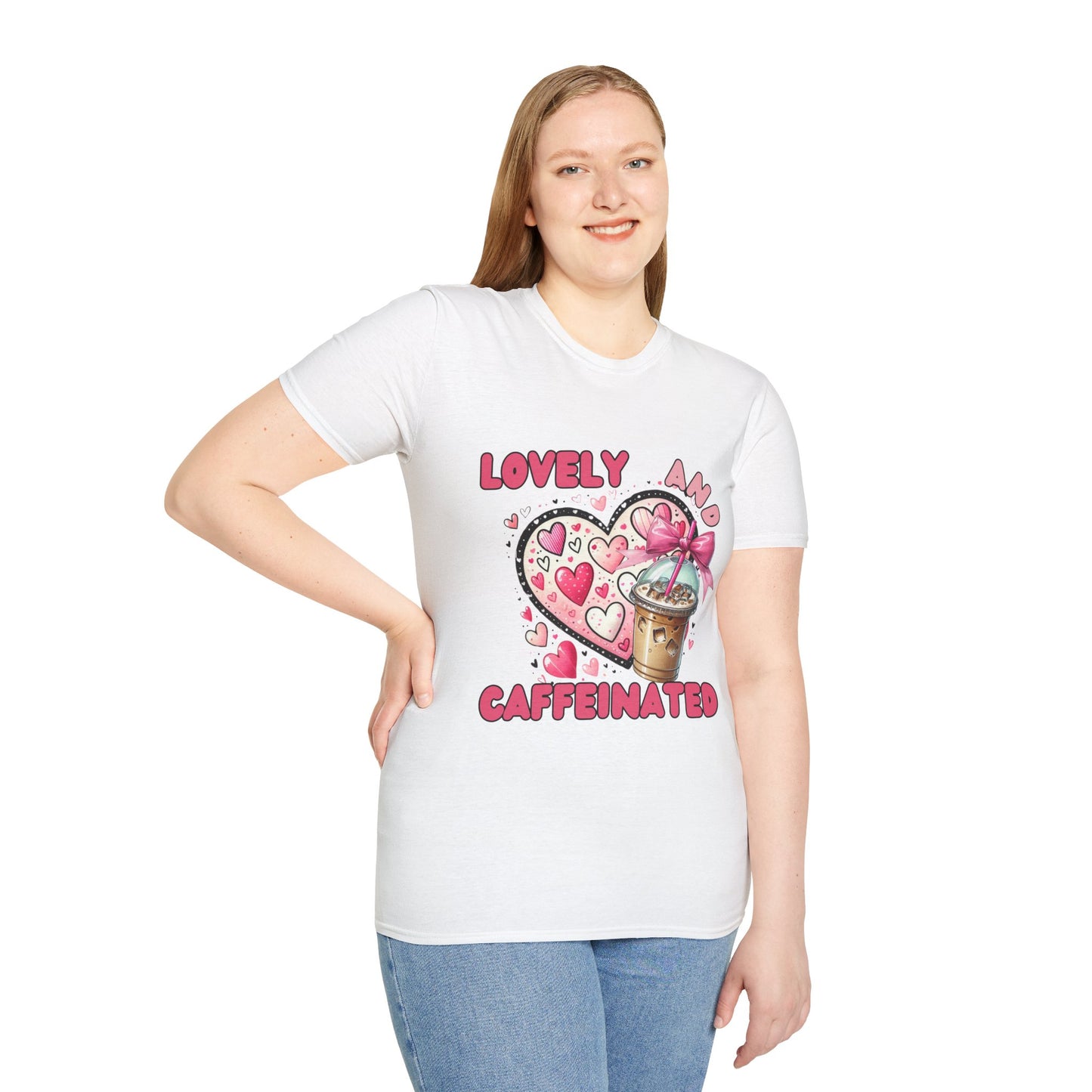 Loved and Caffeinated Valentine's Day T-Shirt