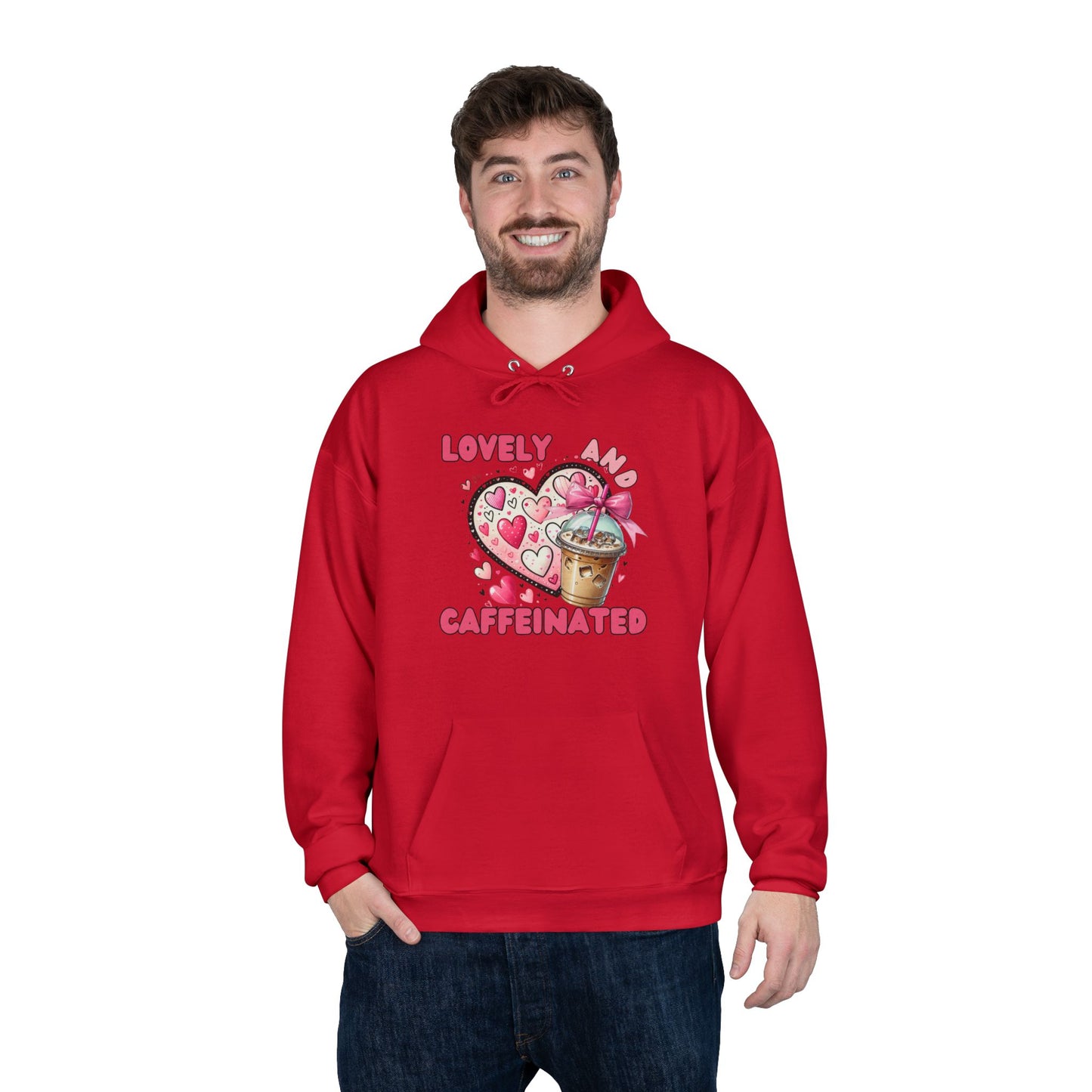 Loved and Caffeinated Valentine's Day Hoodie Sweatshirt