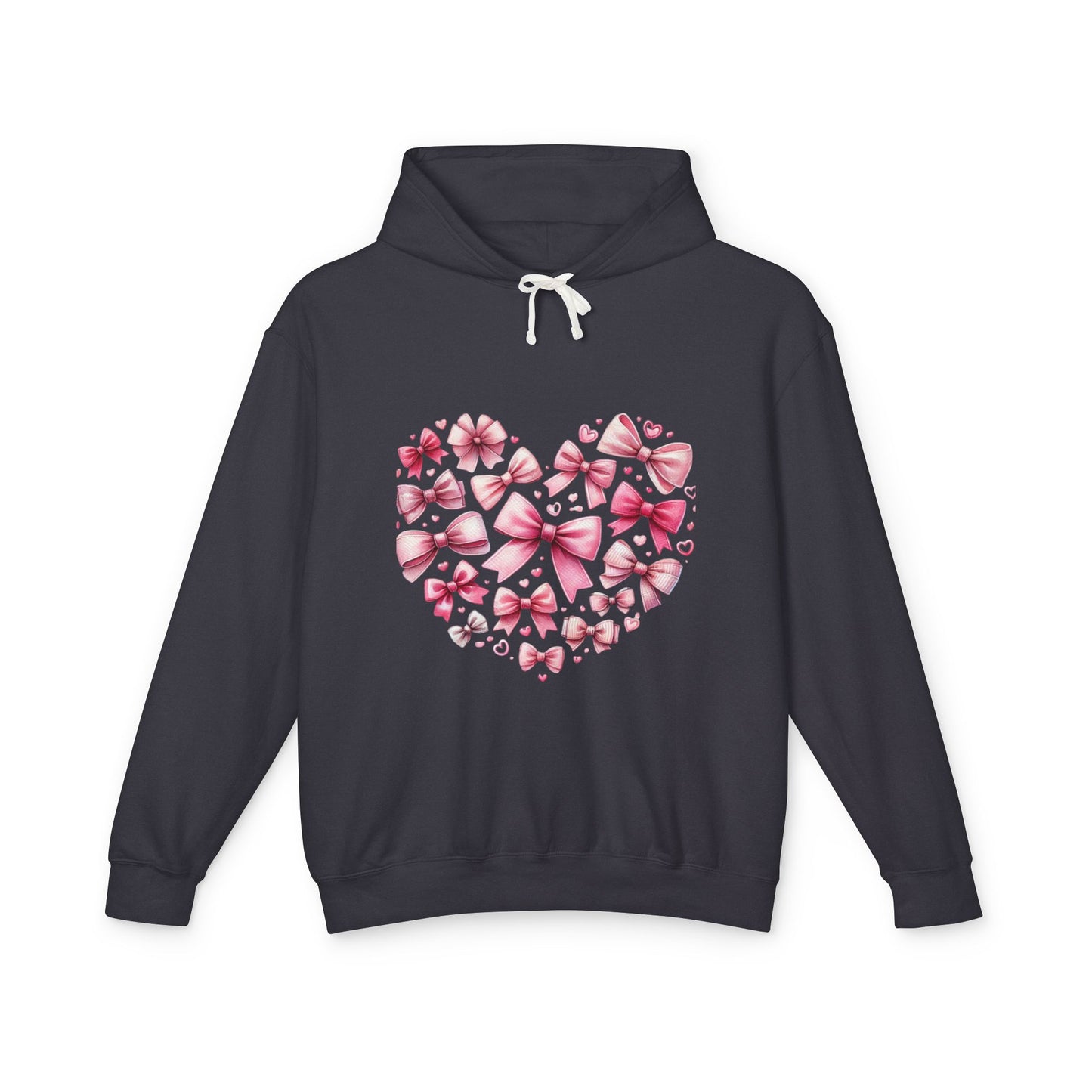 Coquette Valentine's Heart  Unisex Lightweight Hooded Sweatshirt