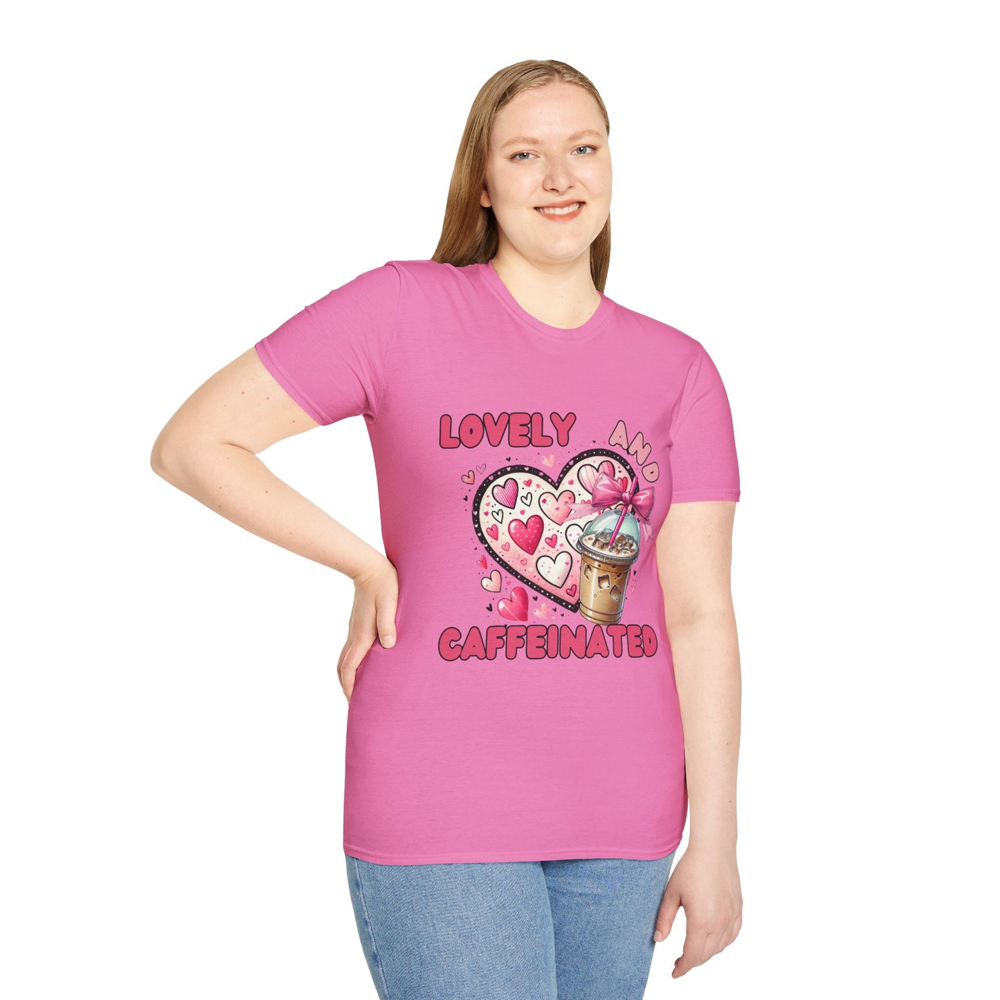 Loved and Caffeinated Valentine's Day T-Shirt