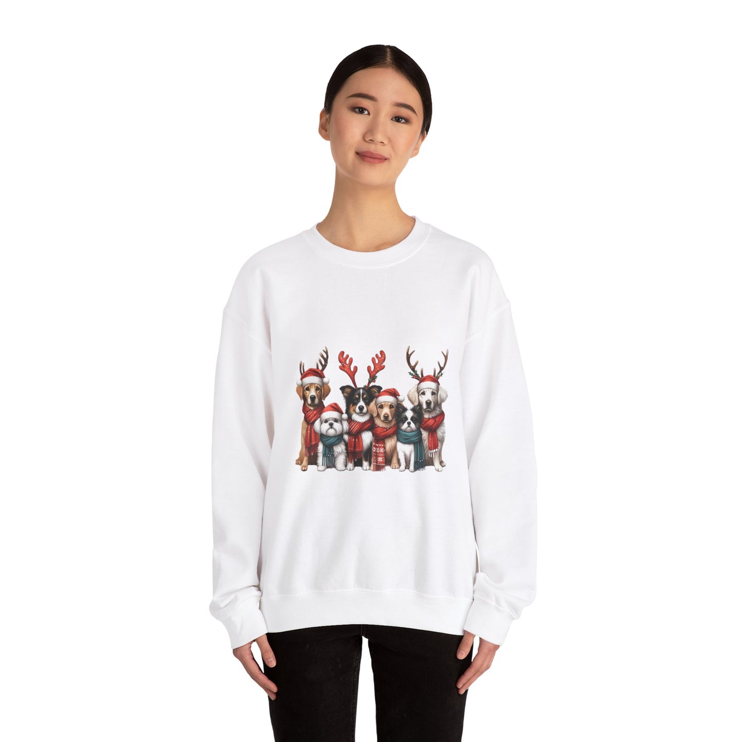 Christmas Dog Sweatshirt Unisex Crewneck