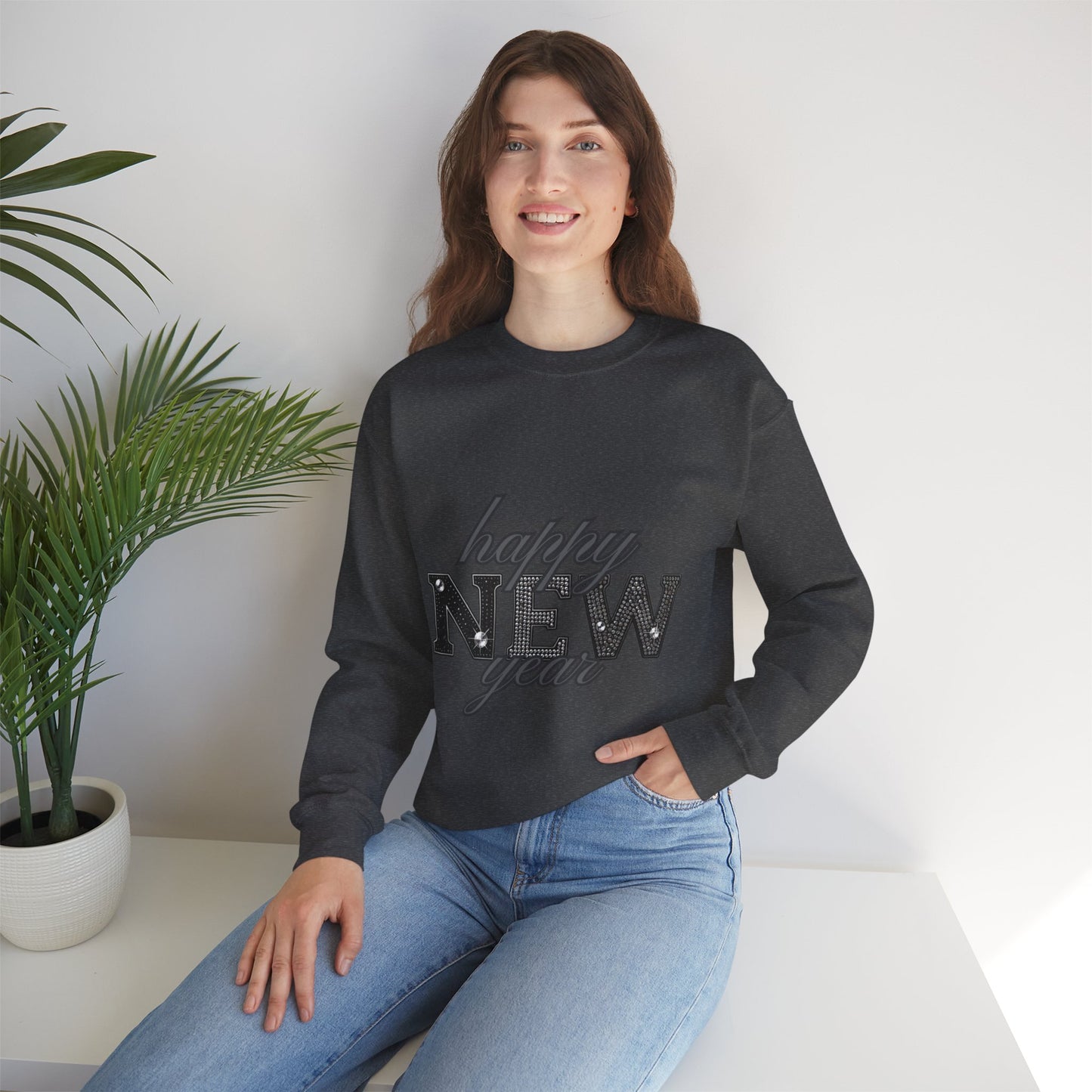 Sparkly New Year Unisex Heavy Blend™ Crewneck Sweatshirt