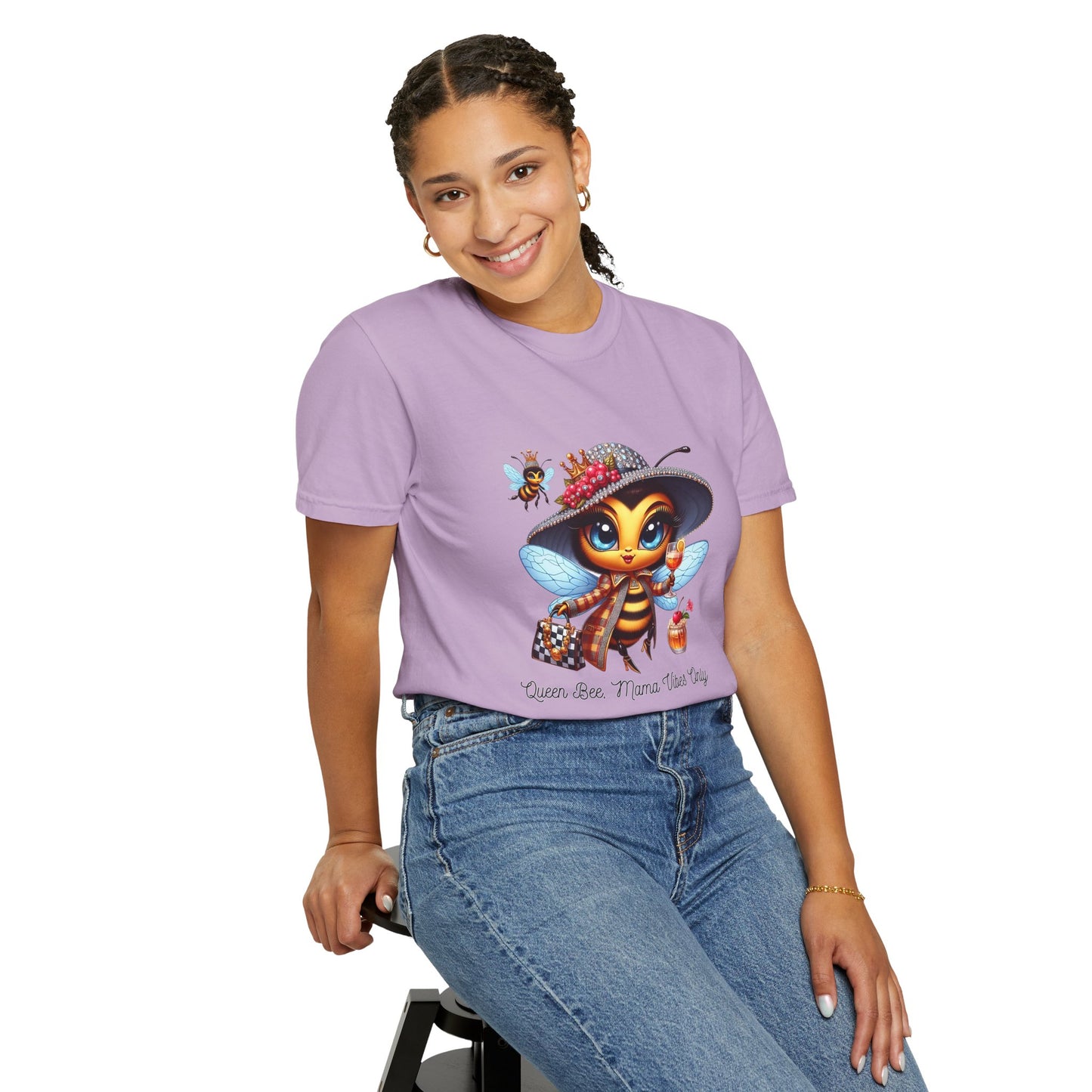 Queen Bee Mama Vibes Only T-Shirt | Unisex Garment-Dyed Tee
