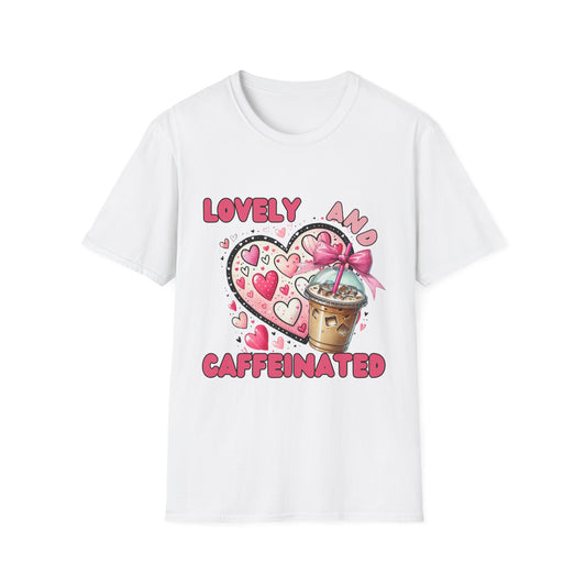 Loved and Caffeinated Valentine's Day T-Shirt