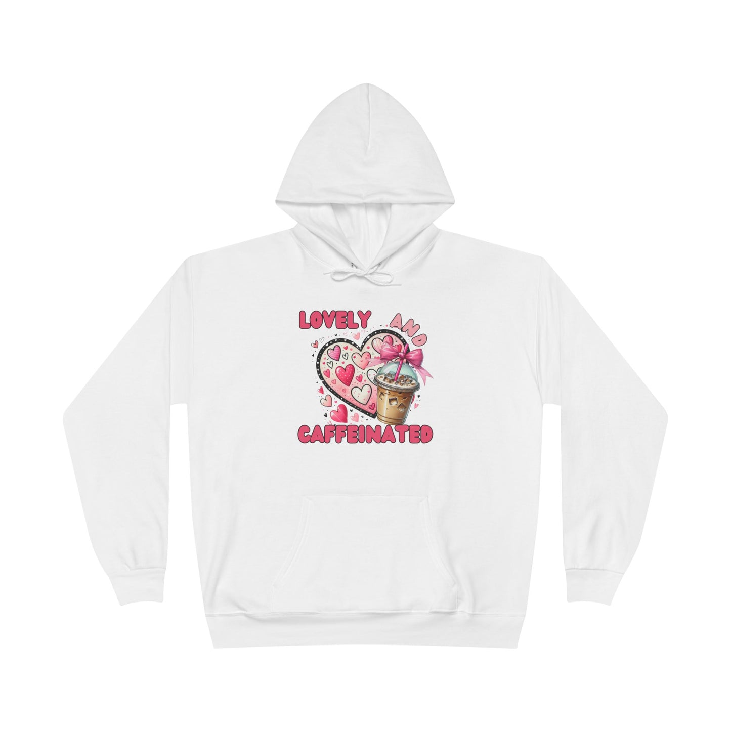 Loved and Caffeinated Valentine's Day Hoodie Sweatshirt