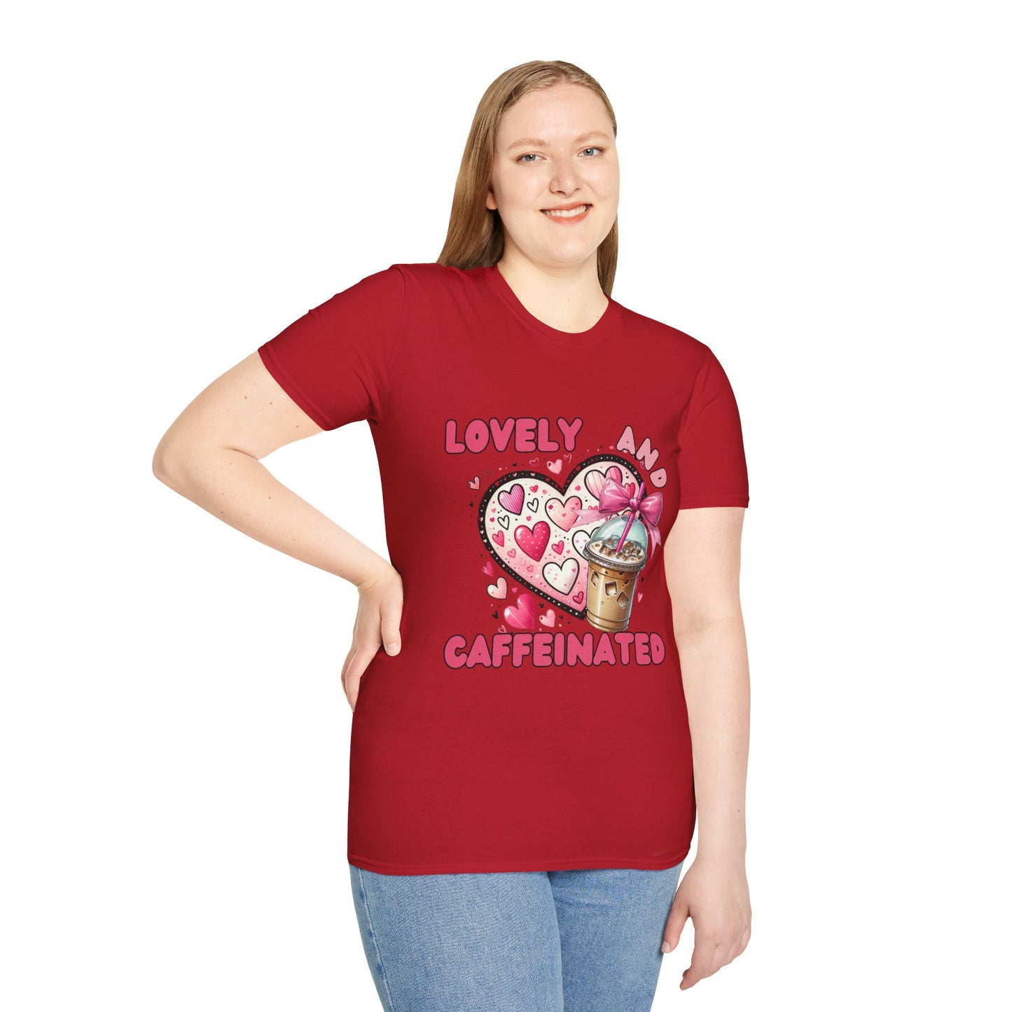 Loved and Caffeinated Valentine's Day T-Shirt