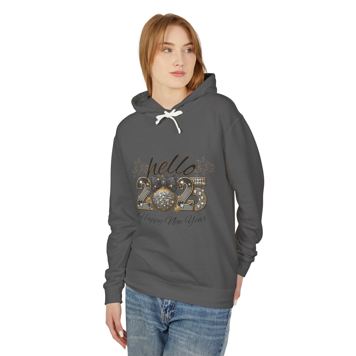 Hello 2025 Unisex Lightweight Hooded Sweatshirt